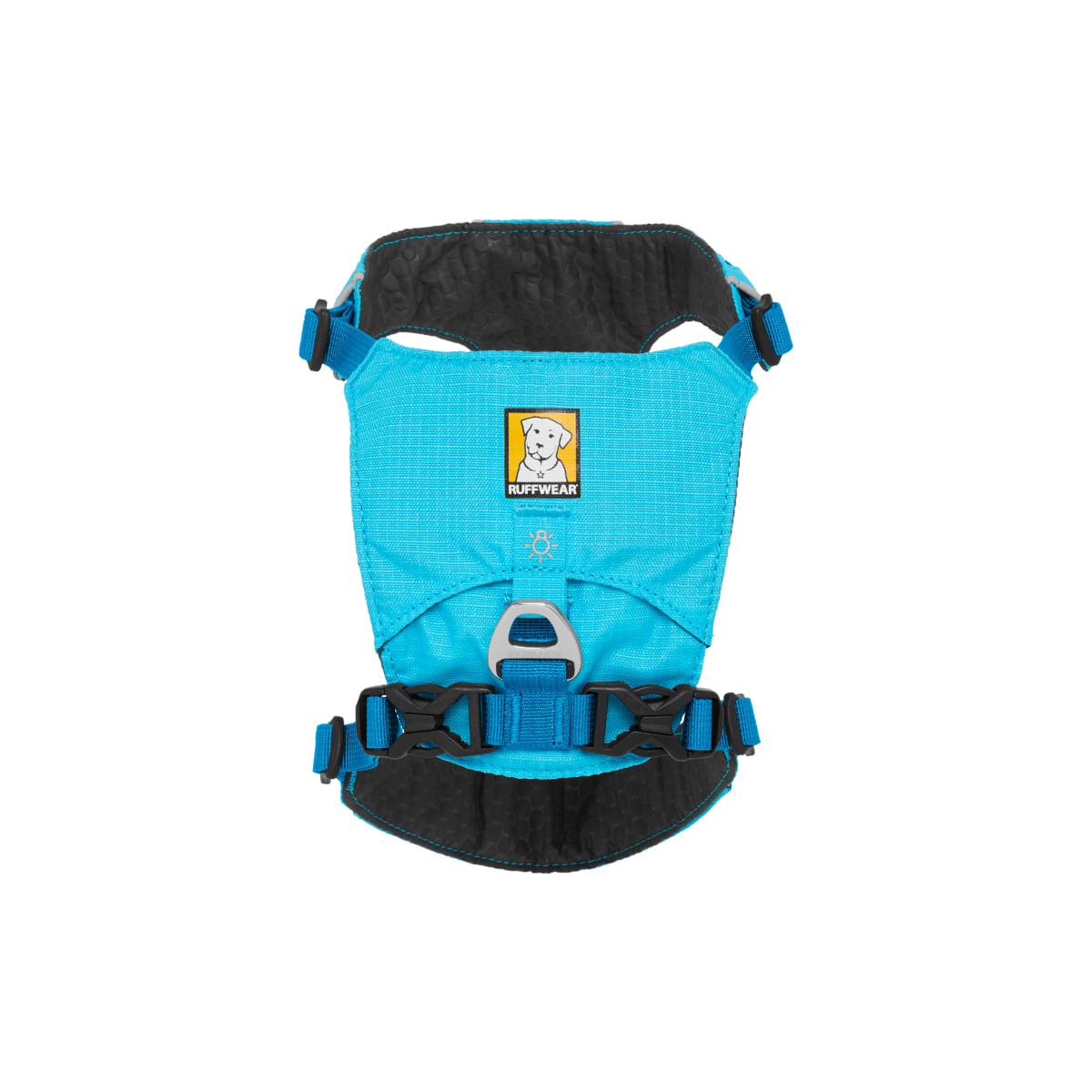 RUFFWEAR Hi & Light, ham prindere spate câini, ajustabil, reflectorizant RUFFWEAR Hi & Light Blue Atoll, ham prindere spate câini, ajustabil, reflectorizant, albastru, S(56-69cm) - 2 | YEO